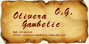 Olivera Gambelić vizit kartica